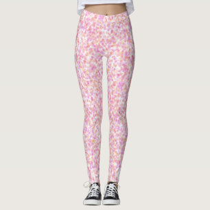 Leggings Aquarelle Abstraite moderne Zones Jaunes Rose