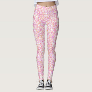 Leggings Aquarelle Abstraite moderne Zones Jaunes Rose