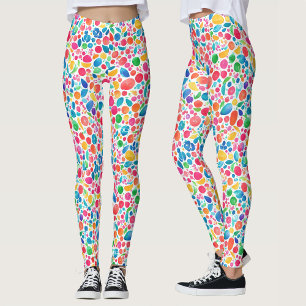 Leggings Aquarelle Abstraite Rainbow Pois