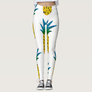 Leggings Aquarelle Ananas Jaune Motif
