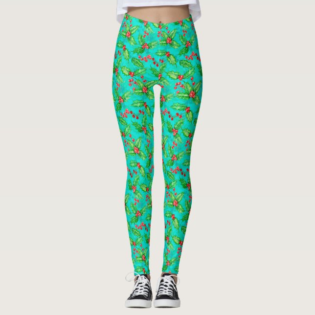 Leggings Aquarelle de baie vitrée (Devant)