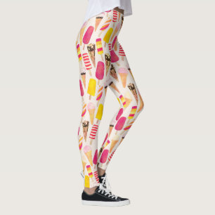 Leggings Aquarelle douce été crème glacée