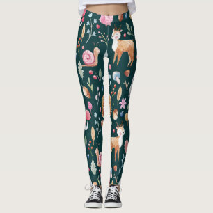 Leggings Aquarelle Fairy Forest Motif pour enfants