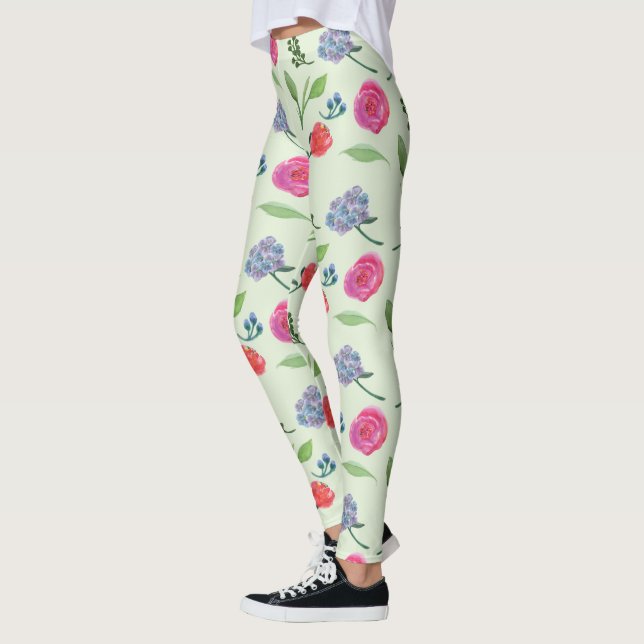 Leggings Aquarelle Florale (Gauche)