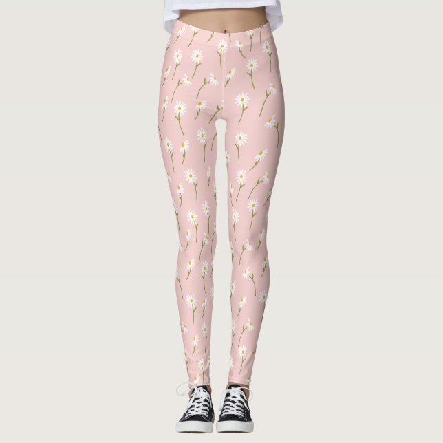 Leggings Aquarelle moderne Florale Fleurs botaniques (Devant)