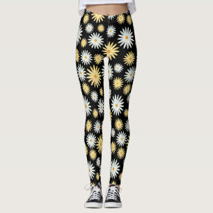 Leggings Aquarelle moderne Motif des marguerites d'avril