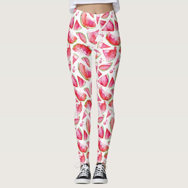 Leggings Aquarelle pastèque 1 (Devant)
