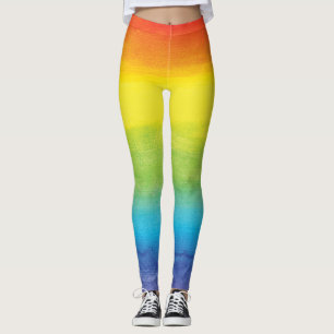 Leggings Aquarelle Rainbow Pride brillant Vibrant