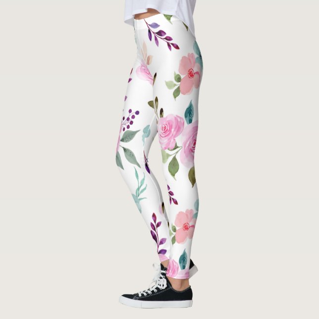 Leggings Aquarelle rose (Gauche)