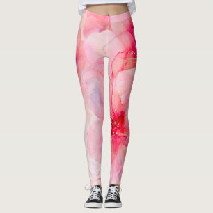Leggings Aquarelle rose Pétale Élégance