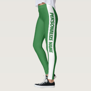 Leggings Aquarelle verte naturelle PERSONNALISER
