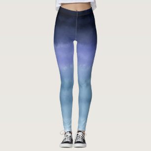 Leggings Aquarelle violet bleu moderne