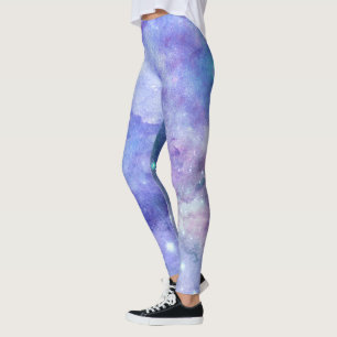 Leggings Aquarelle violette Starry Sky Space Lover Galaxy