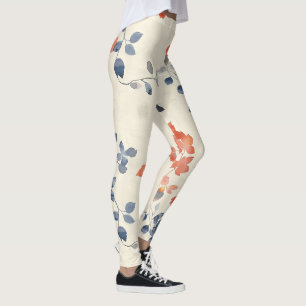 Leggings Aquarelle Whimsical Floral japonais