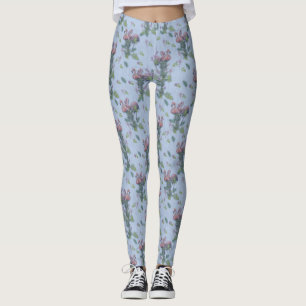 Leggings Aquarelles tropicales de flamants roses en impress