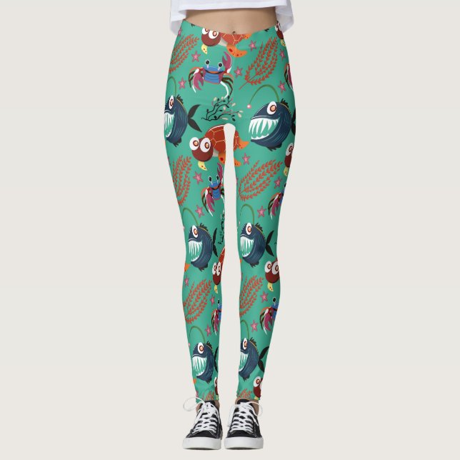 Leggings Aquatic animals | ocean underwater life (Devant)