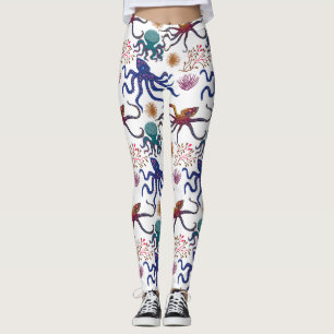Leggings Aquatic animals pattern   ocean underwater life 27