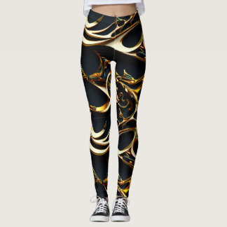 Leggings Arabesque Noir et Or