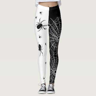Leggings Araignée noire et blanche