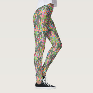 Leggings Arbre arc-en-ciel Palm Arbre Partie Imprimer Legga