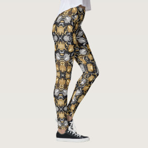 Leggings Arbre de chêne d'or et d'argent Design de salle de