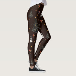 Leggings Arbre de Noël gothique Snowman Animaux