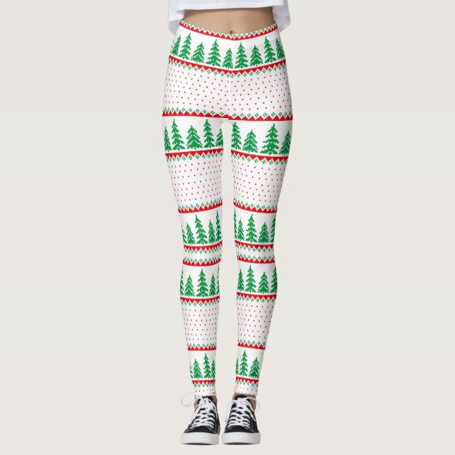 Leggings Arbre de Noël Rinder doux (Devant)