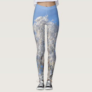 Leggings Arbre et Branche de givre hivernal classique conçu