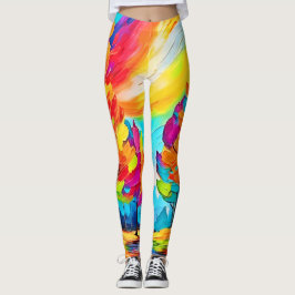 Leggings Arbres arc-en-ciel : Forêt vive