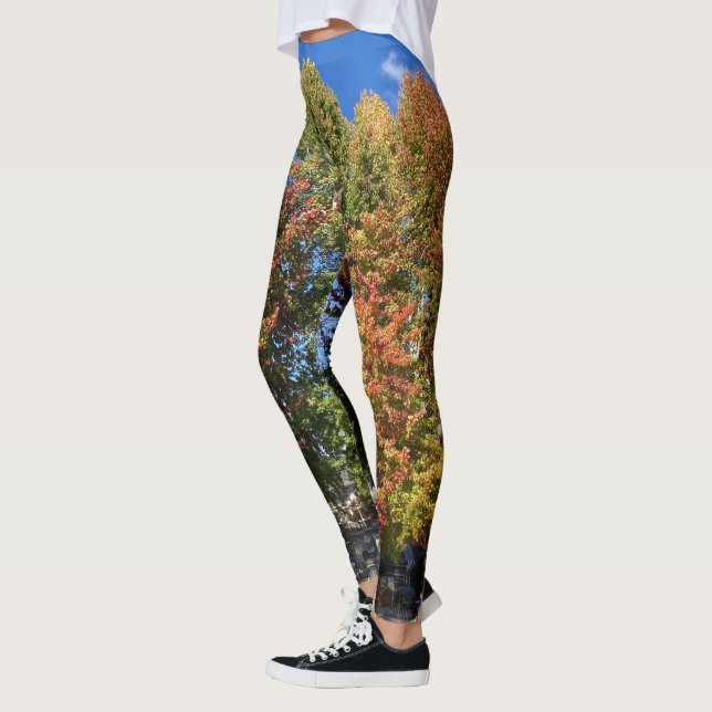 Leggings Arbres aux couleurs d'automne sur vos jambes pour  (Gauche)