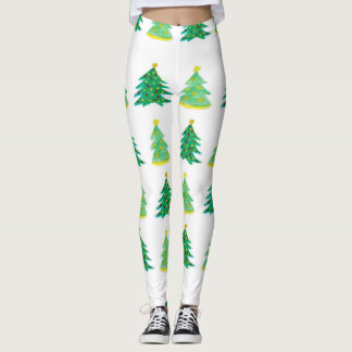 Leggings Arbres de Noël à feuillage persistant