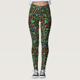 Leggings Arbres de Noël et guêtres géniaux de pois