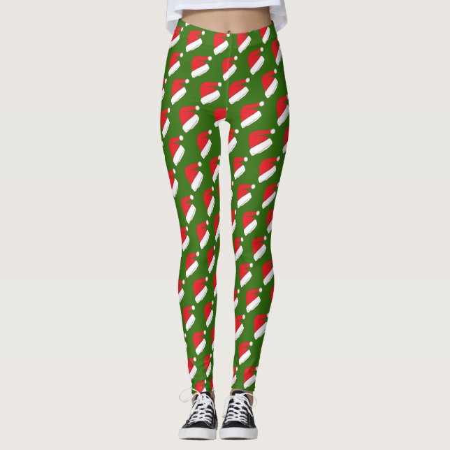Leggings Arbres de Noël faits sur commande de guêtres (Devant)