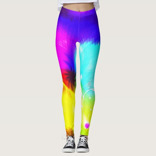 Leggings Arc en arc-en-ciel Gras Légendes Artistiques (Devant)