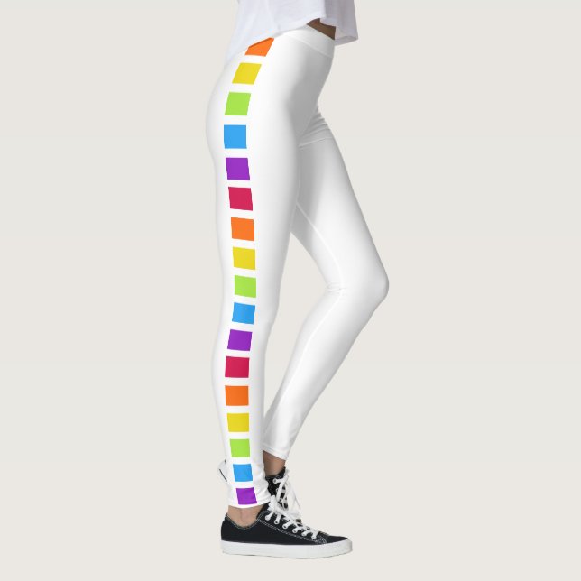 Leggings Arc-en-ciel blanc brillant (Droite)