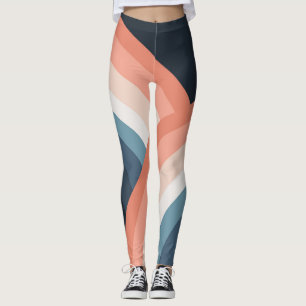 Leggings Arc-en-ciel coloré à double rétro