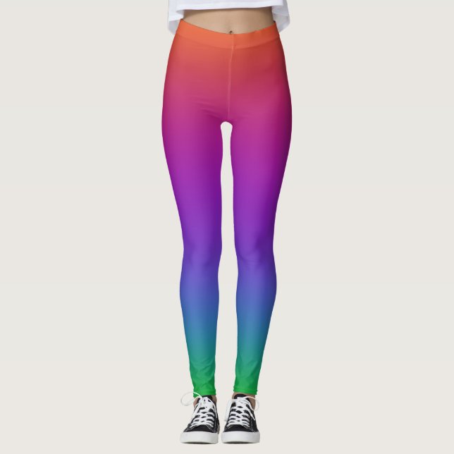 Leggings arc-en-ciel vifs (Devant)