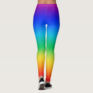 Leggings Arc-en-ciel violet haut, fond rouge