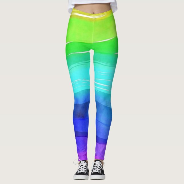 Leggings Arc-en-ciel | Zazzle_Growshop. (Devant)