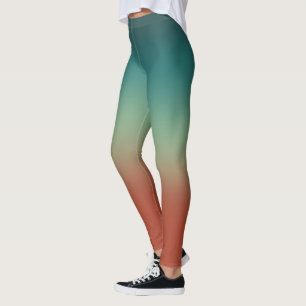 Leggings Ardoise foncée rustique gris brun turquoise dégrad