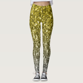 Leggings Argent or brillant foncé parties scintillant ombre