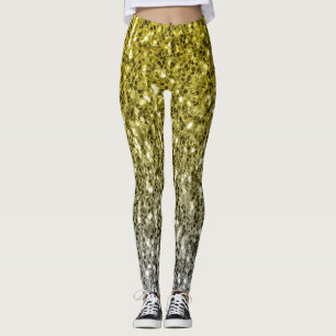 Leggings Argent or brillant foncé parties scintillant ombre