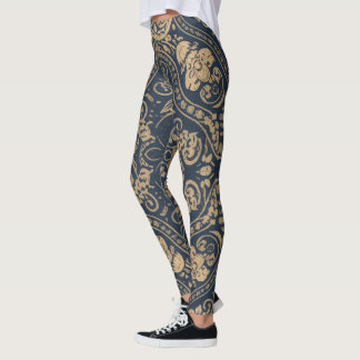 Leggings Aria Grace Indigo Tulip Paisley Patrimoine Folklor