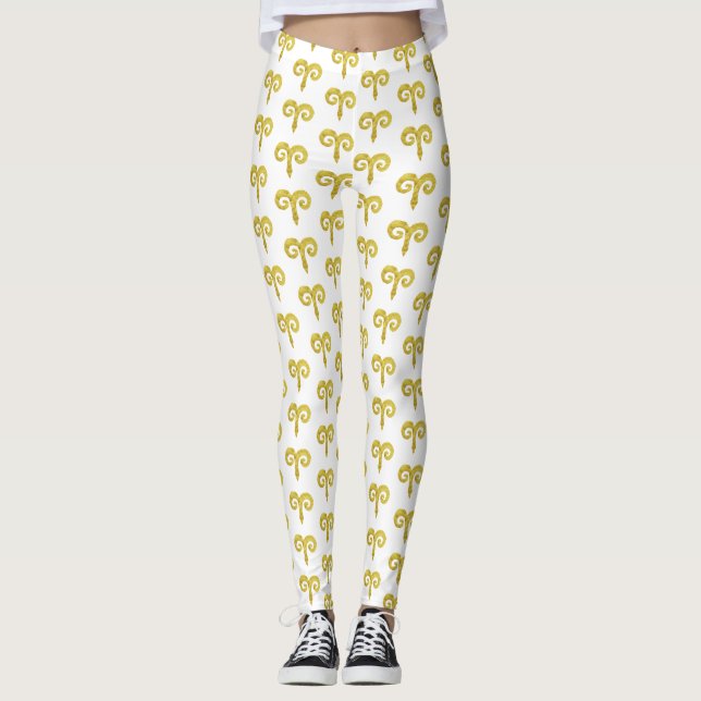 Leggings Aries Golden Astrologie Custom (Devant)