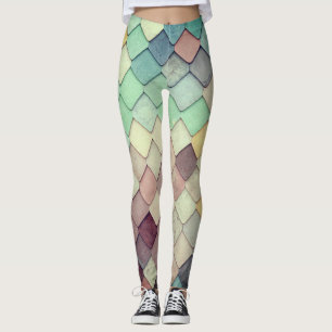 Leggings Arlequin Sirène Diamond Shingle Pastel