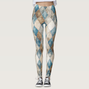 Leggings arlequins en détresse