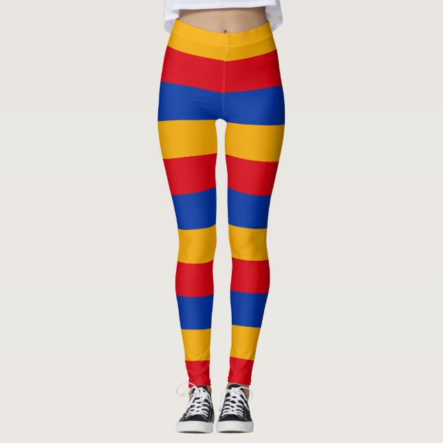 Leggings Arménie Couleurs du drapeau national Horizontales (Devant)