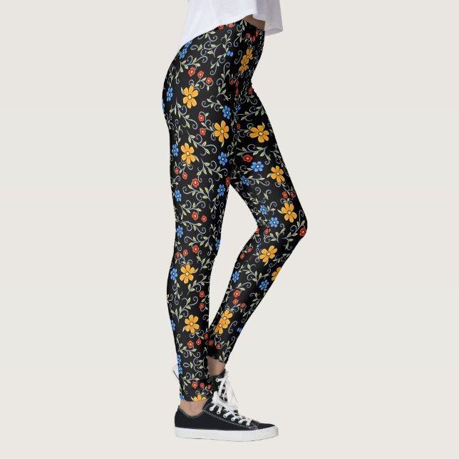 Leggings arméniens de fleurs de tricolor (Droite)