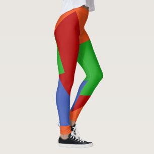 Leggings Arrière - plan couleur uniquement - vert rouge ble