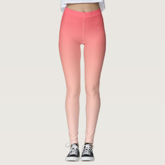 Leggings Arrière - plan de dégradé rose et pêche